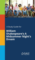 A_Study_Guide_For_William_Shakespeare_s_A_Midsummer_Night_s_Dream